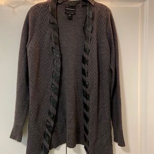 Cynthia Rowley 100% Wool Cardigan & Acrylic detail